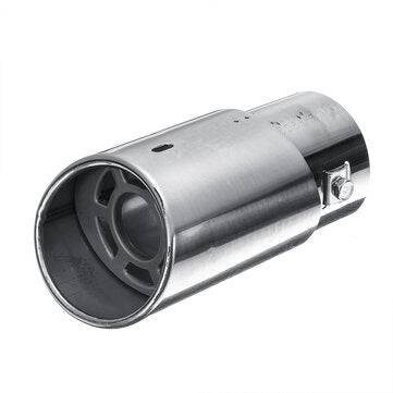63mm Universal Pipe Exhaust Muffler Bent Tip End Stainless Steel Tail Pipe