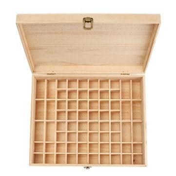 68 Slot Essential Oil Wooden Box Organizer Large Wood Storage Case Holds