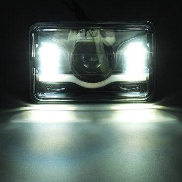 4" X 6" Black Car LED Headlight DRL Hi&Lo Beam Truck Replacement Lamp for Jeep