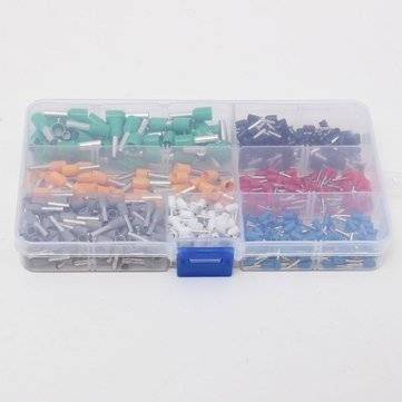 600Pcs Insulated Cord End Terminal Boots Lace Cooper Ferrules Kit Set Wire Copper Crimp Connector