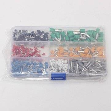 600Pcs Insulated Cord End Terminal Boots Lace Cooper Ferrules Kit Set Wire Copper Crimp Connector