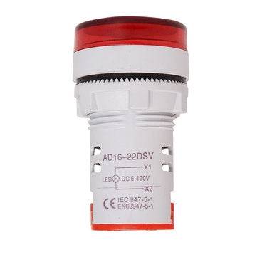 3pcs Green ST16VD 22mm Hole Size 6-100 VDC Digital Voltmeter Round Voltage Detector Tester Mini LED