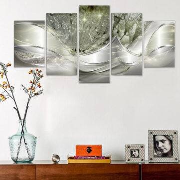 5pcs Hanging Painting Light Green Canvas Wall Art Print Painting home decor abstract Wall Art Pictur