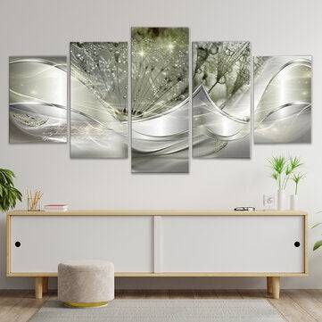 5pcs Hanging Painting Light Green Canvas Wall Art Print Painting home decor abstract Wall Art Pictur