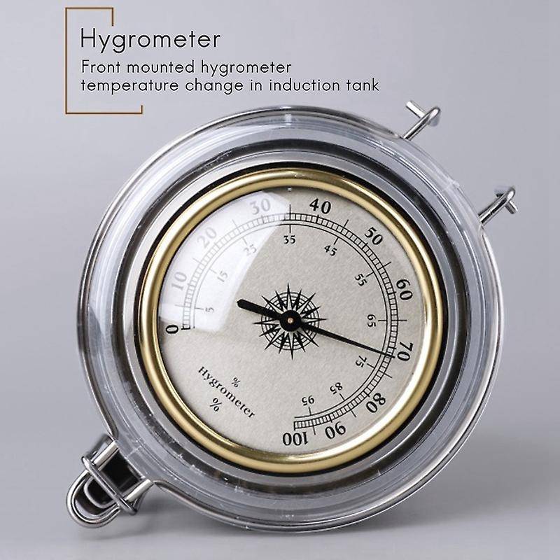 /Cigar Sealed Moisturizing Can with Hygrometer Stainless Steel Sealed Cans