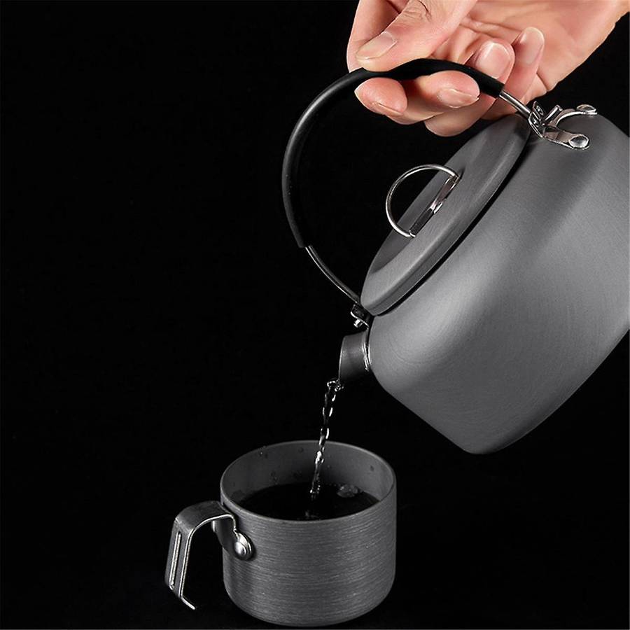 0.8L Outdoor Aluminum Camping Teapot Kettle Coffee Pot Outdoor Kettle for Camping Hiking Backpacking