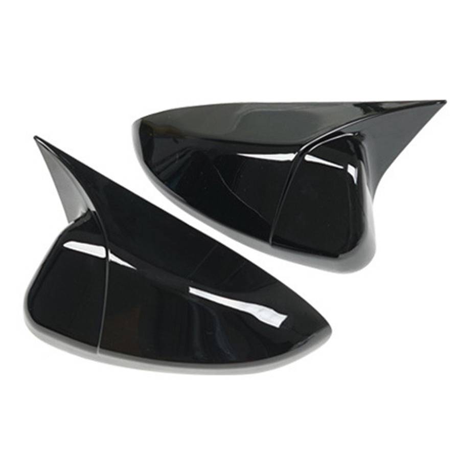 1 Pair ABS Replacement Side Mirror Covers Wing Mirror Covers Caps for Accord 2016 - 2019 Bright Blac
