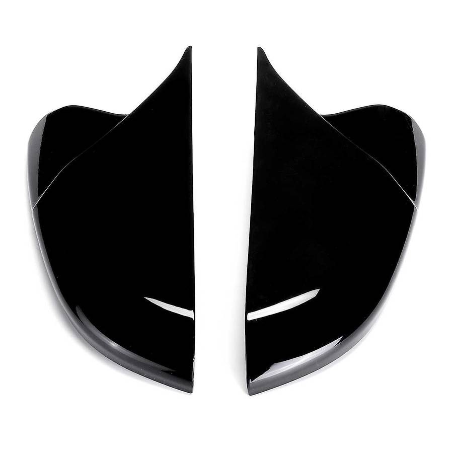 1 Pair ABS Replacement Side Mirror Covers Wing Mirror Covers Caps for Accord 2016 - 2019 Bright Blac