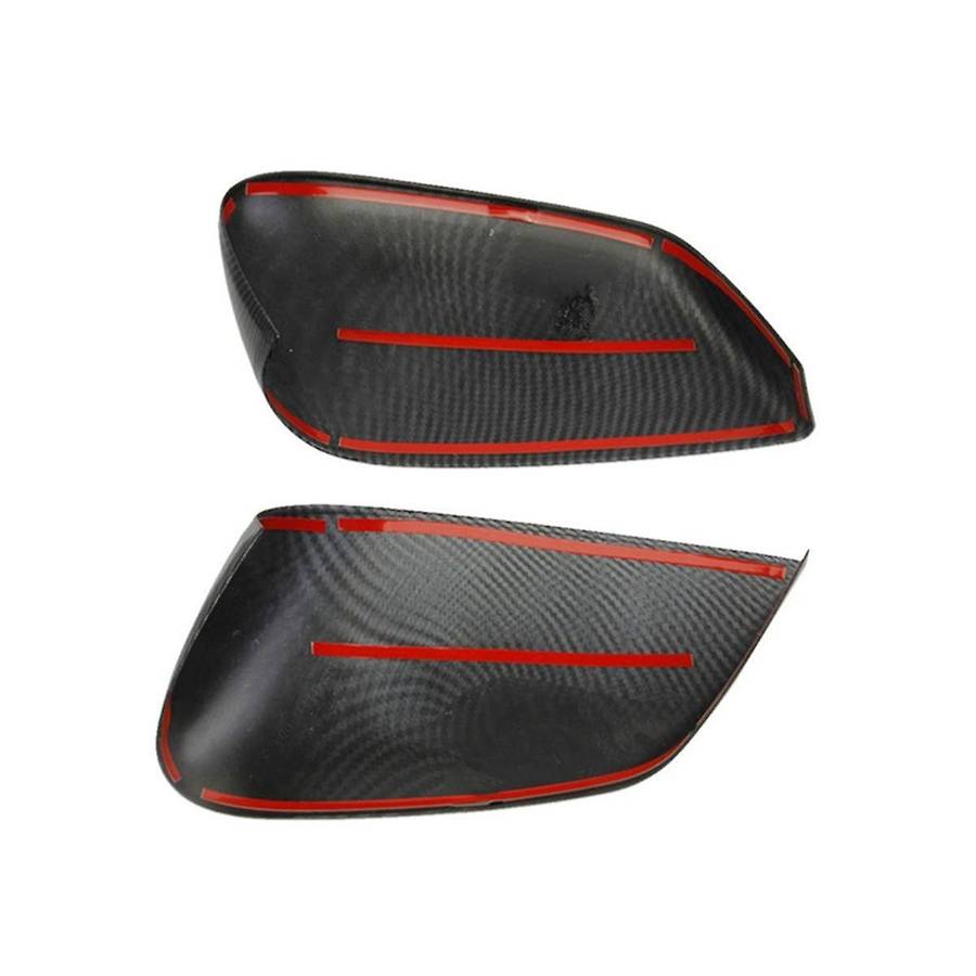 1 Pair Car Carbon Fiber Rearview Mirror Covers Side Wing Mirror Cap for Ev6 2021 2022 Lhd
