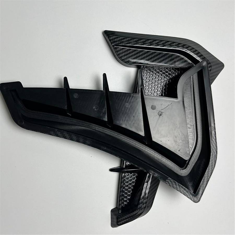 1 Pair Car Carbon Fiber Decorative Car Sticker Decoration for Modifying the Sides of Air Outlet Fen