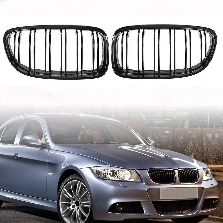1 Pair Car Front Grille Gloss Black Inlet Grille for Bmw E90 Lci 3-series Sedan/wagon 2009 - 2011