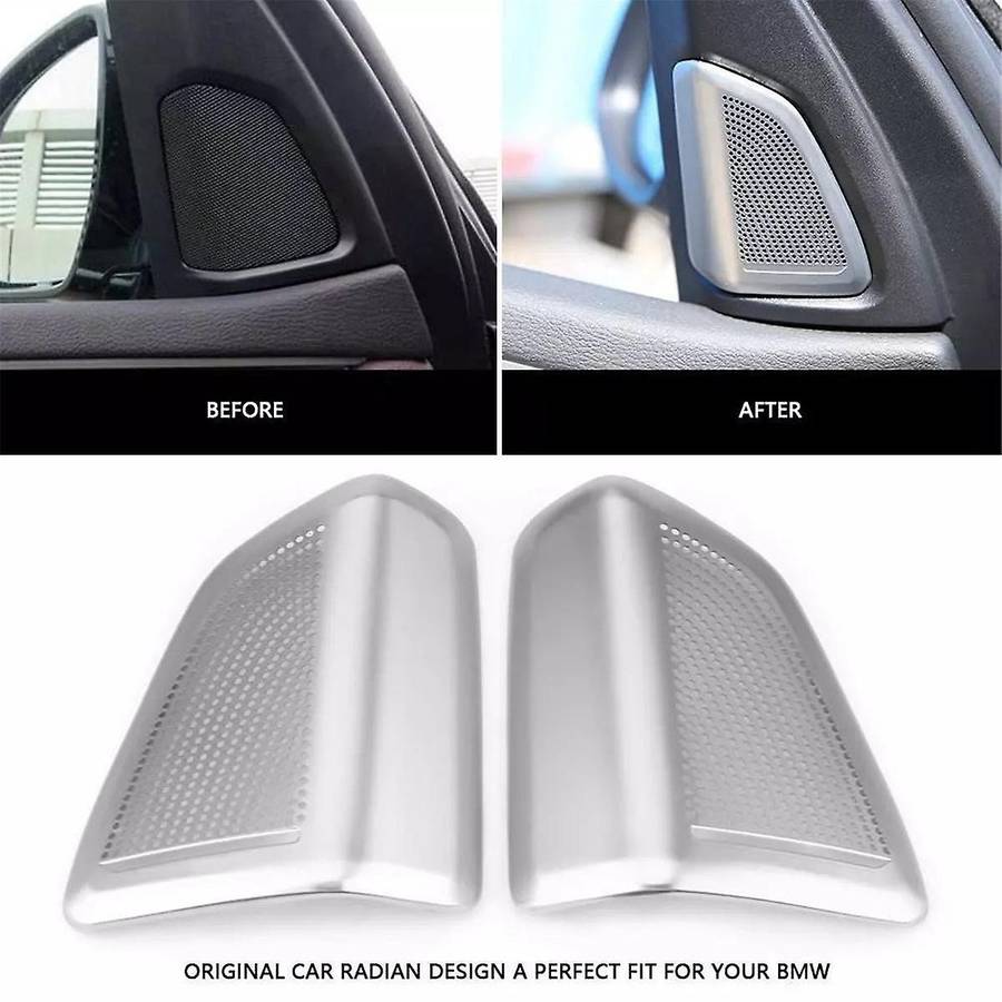 1 Pair Door Stereo Speaker Tweeter Covers Stickers Trim for X5 X6 F15 F16 2014 2015 2016 2017 2018