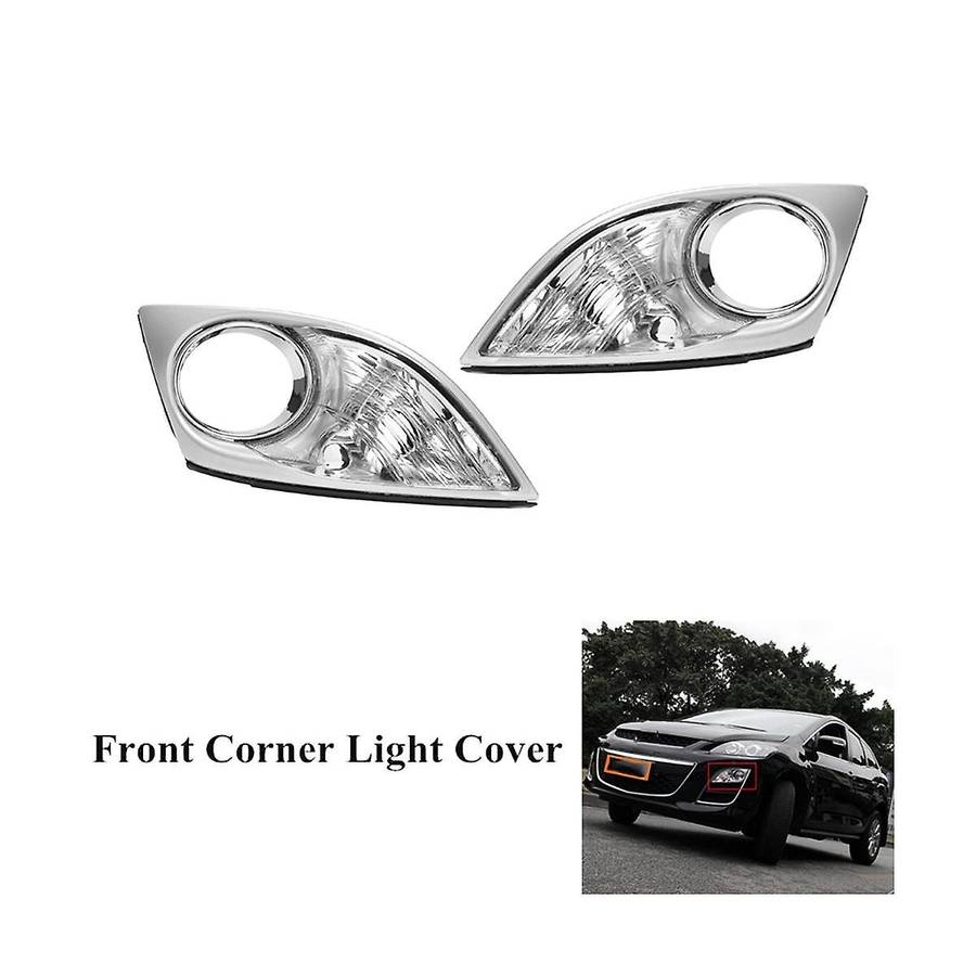 1 Pair Front Bumper Corner Light Cover Fog Light Cover Fog Lamp Hood for Cx7 -7 2009-2011
