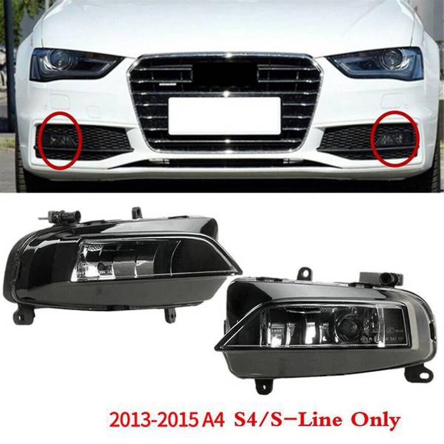 1 Pair Front Bumper Fog Light Assembly Driving Light for (A4) S4 B9 2013-2015 8K0941699C 8K0941700C