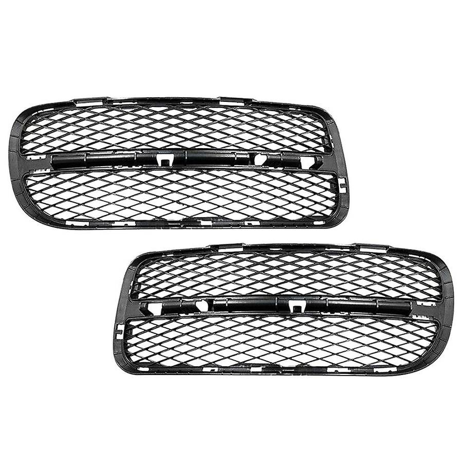 1 Pair Front Bumper Fog Light Cover Lower Grill Grille for 2002-2006 Black 7L6853665A 7L6853666A