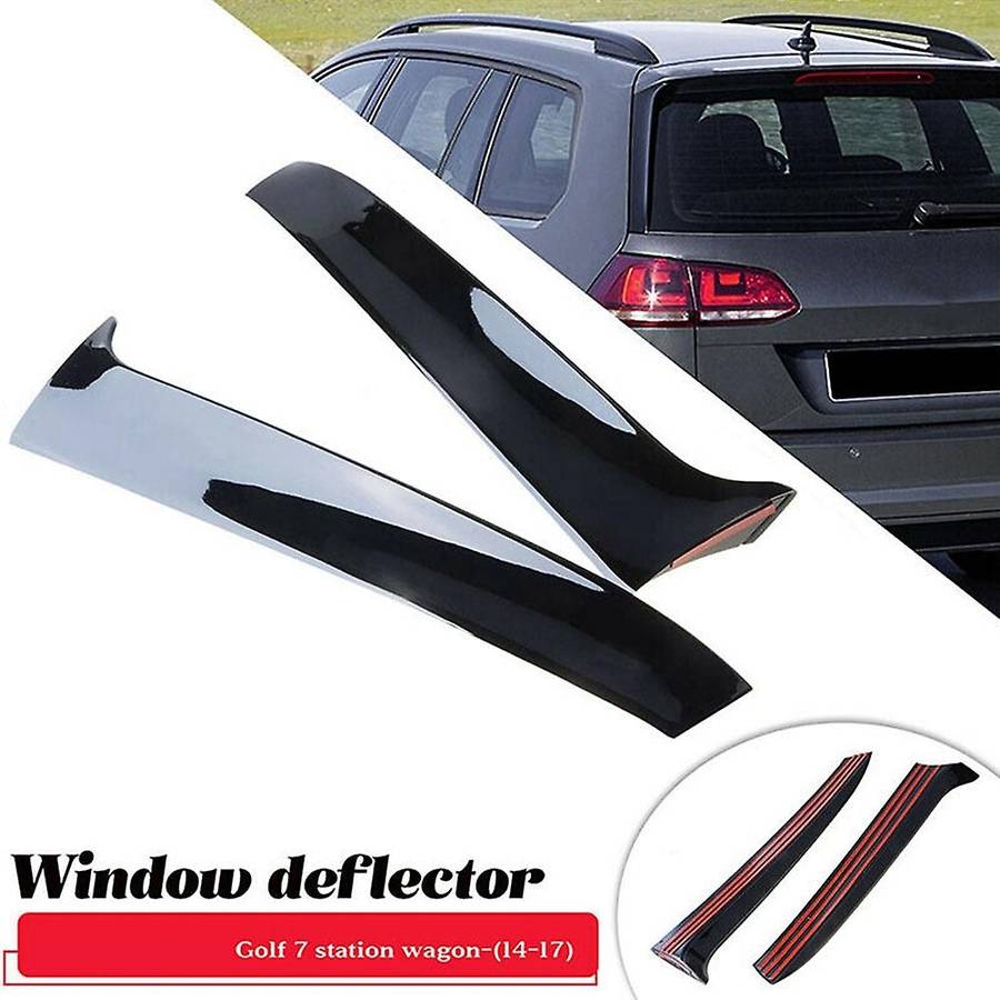1 Pair Rear Window Side Spoiler Canard Splitter Gloss Black for-Golf 7 R Variant Wagon 2013 2014 201