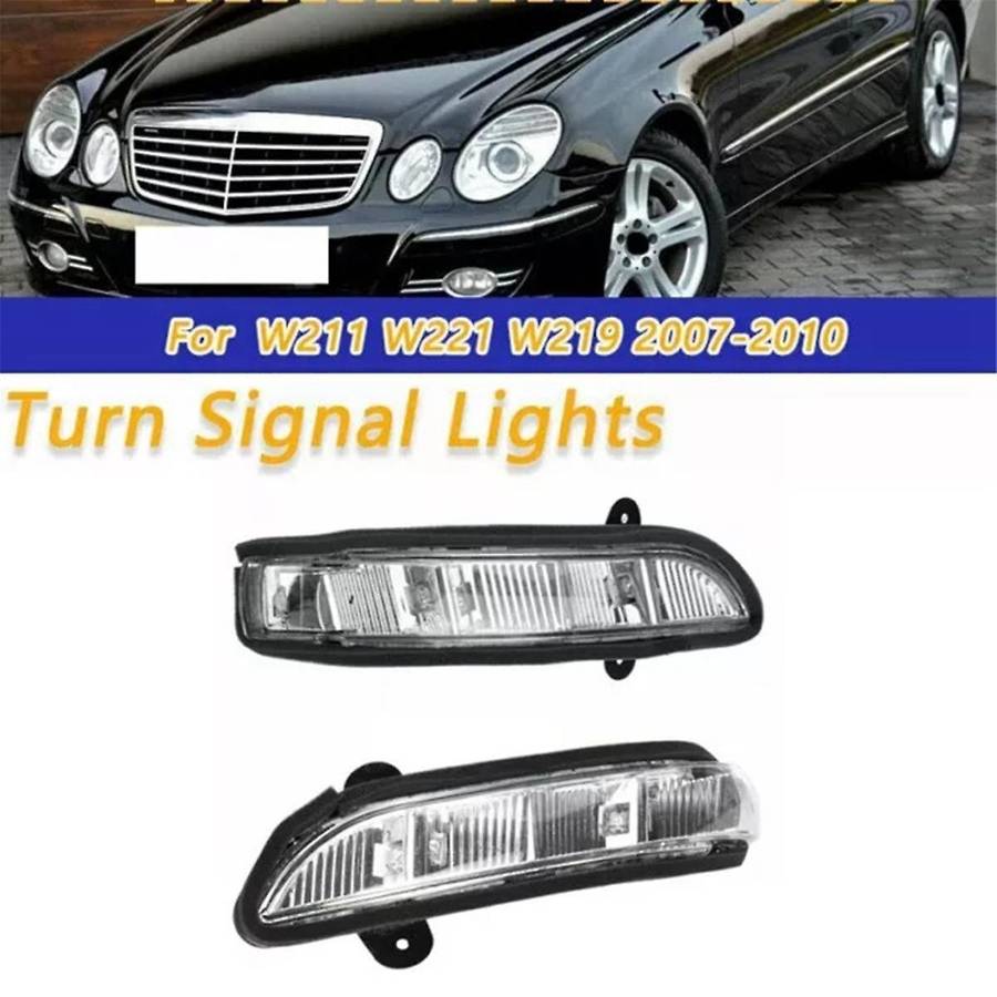 1 Pair Rearview Mirror Turn Side Lights Mirror Turn Signal Light for W211 W221 A2198200521 A21982006