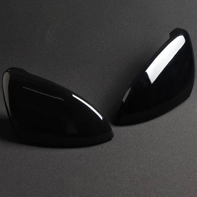 1 Pair Side Rearview Mirror Cover Cap Trim L/R Black for Golf MK7 2013-2018