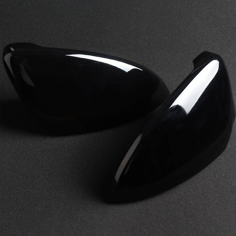 1 Pair Side Rearview Mirror Cover Cap Trim L/R Black for Golf MK7 2013-2018