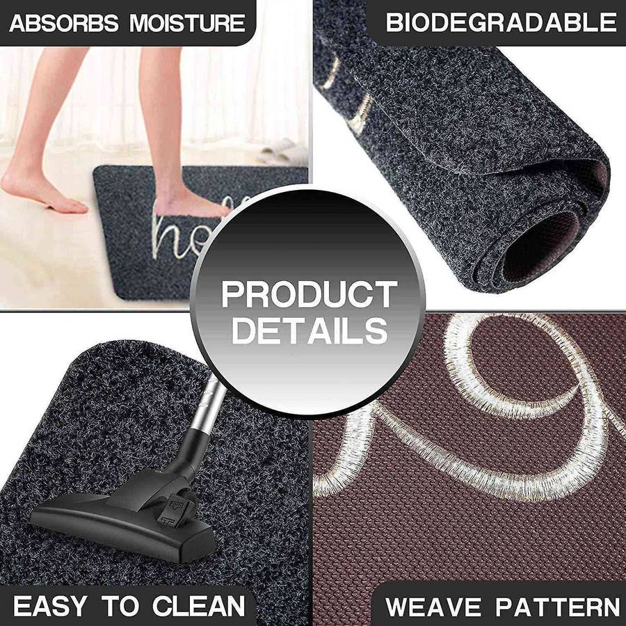 1 Pcs Door Mat Durable Welcome Mat Low Profile Floor Mat Front Doormat Non Slip Rugs for Indoor Outd