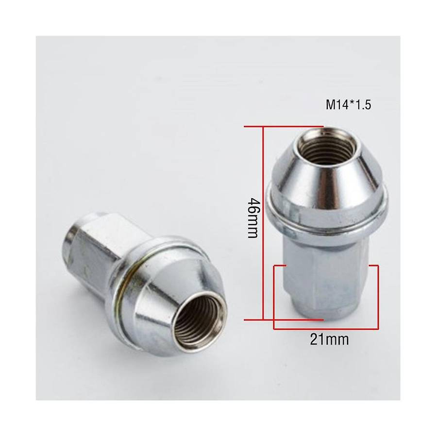 1 Set 24 Pcs Hub Lug Nuts M14x1.5 Acpz-1012-b for F250 F350 F450 2015-2020 Auto Parts