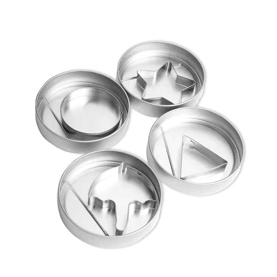 1 Set Korean Sugar Candy Making Tools Stainless Steel Cookie Cutters Star Round Umbrella Triangle Sh