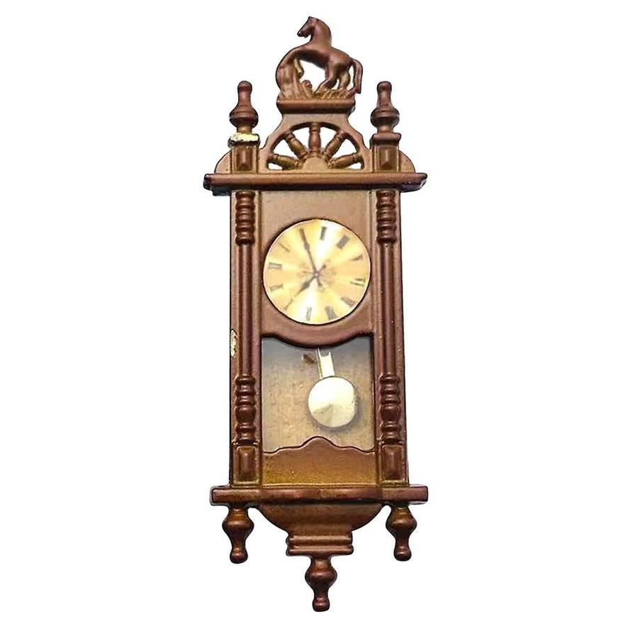 1/12 Scene Mininature Roman Clock Pendant Clock Living Room Wall Clock Decoration Doll House Access