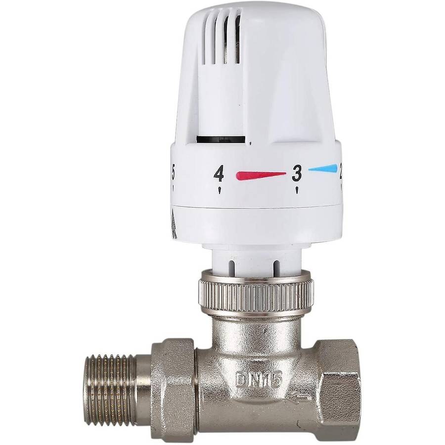 1/2inch Thermostatic Radiator Valve Straight Type Dn15 Automatic Temperature Control Valve Floor He