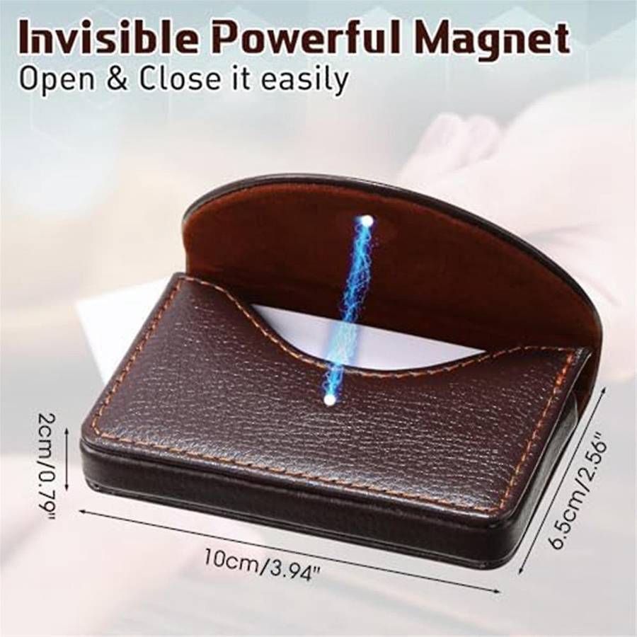 10 Pcs Business Card Holder Bulk Pu Leather Business Card Case Pocket Business Card Organizer With