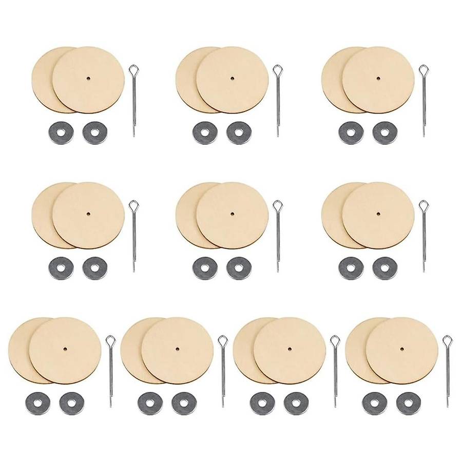 10 Sets Doll Joint Connectors Cotter Pin Joints and Wooden Fibreboard Disks Movable Engage Bolt Doll