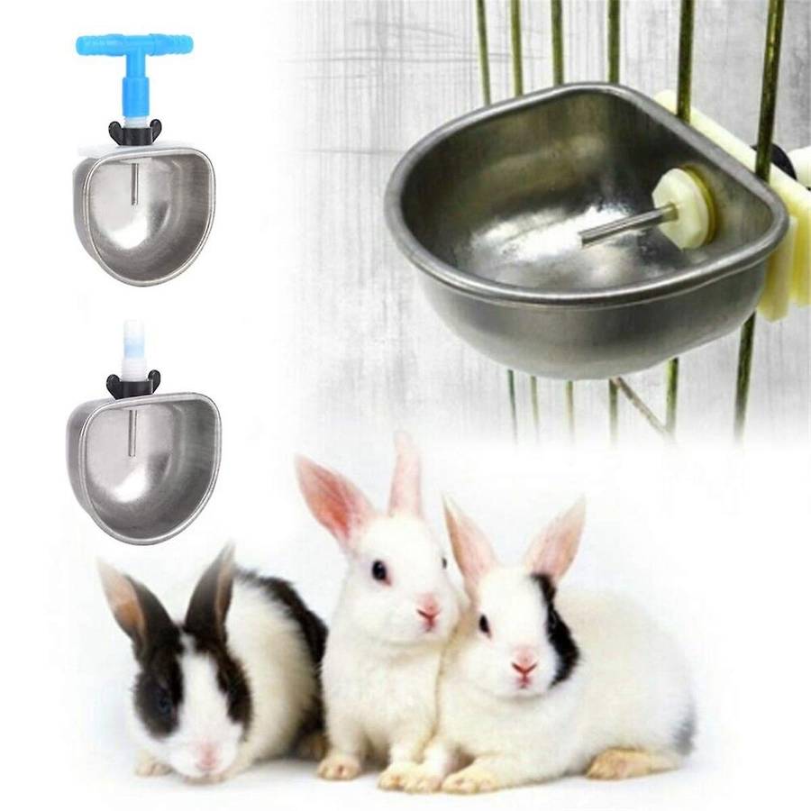 10 Sets Stainless Steel Rabbit Drinker,Rabbit Breeding Equipment Anti Scratch Stainless Steel Nipple