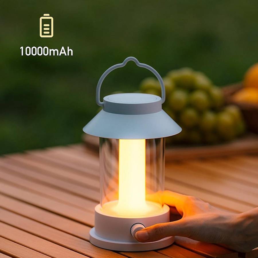 10000ma Outdoor Camping Lamp Atmosphere Lamp Can Be Hung Charging Tent Lamp Retro Portable Camping