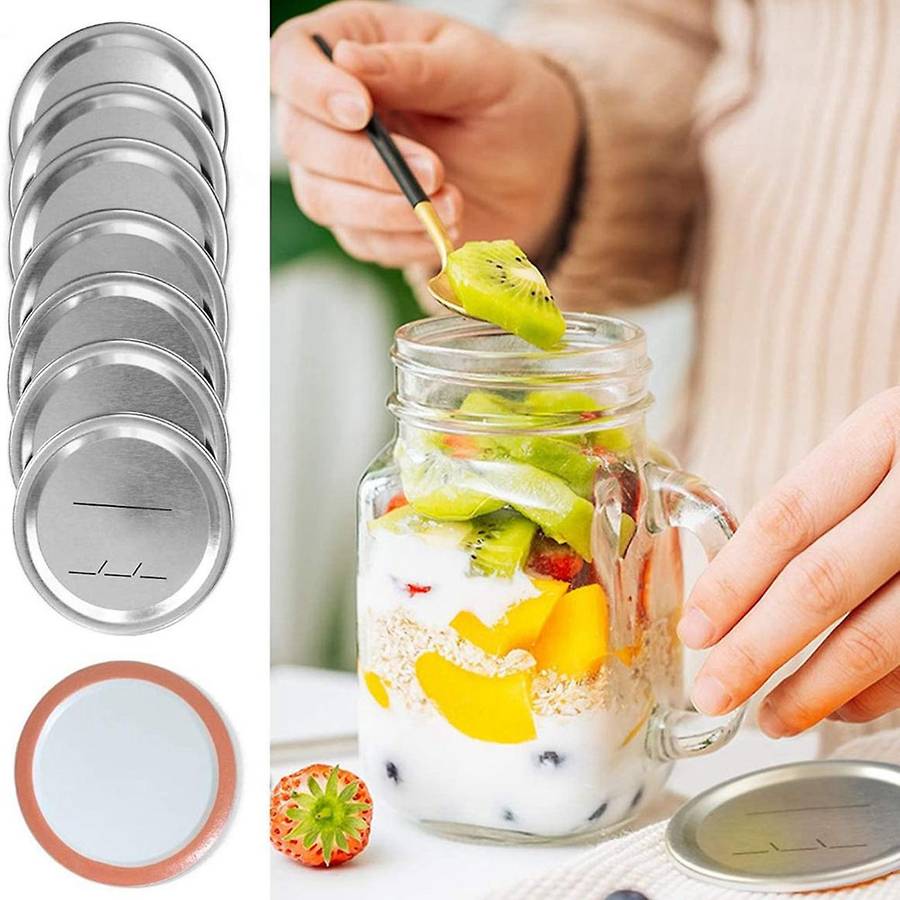 100Pcs 70mm Regular Mouth Canning Lids for Ball,Jars Split -Type Metal Mason Jar Lids for Canning,f
