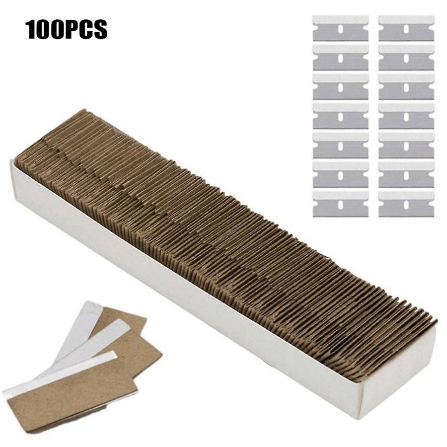 100Pcs Blade Adhesive Decal Sticker Window Window Residue Cleaning and Removing Tool