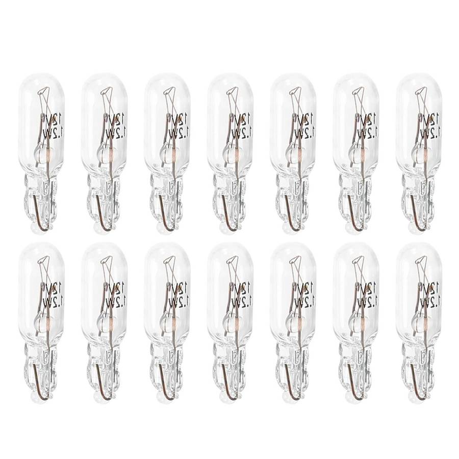 100PCS T5 286 Bulb Basic Miniature Bulb for License Plate Light Side Automotive Interior Dashboard