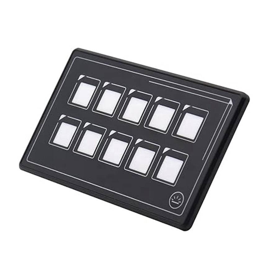 10-bit Bluetooth Switch Panel, Push Button Switch Auxiliary Panel, Touch Type Backlit Membrane Contr