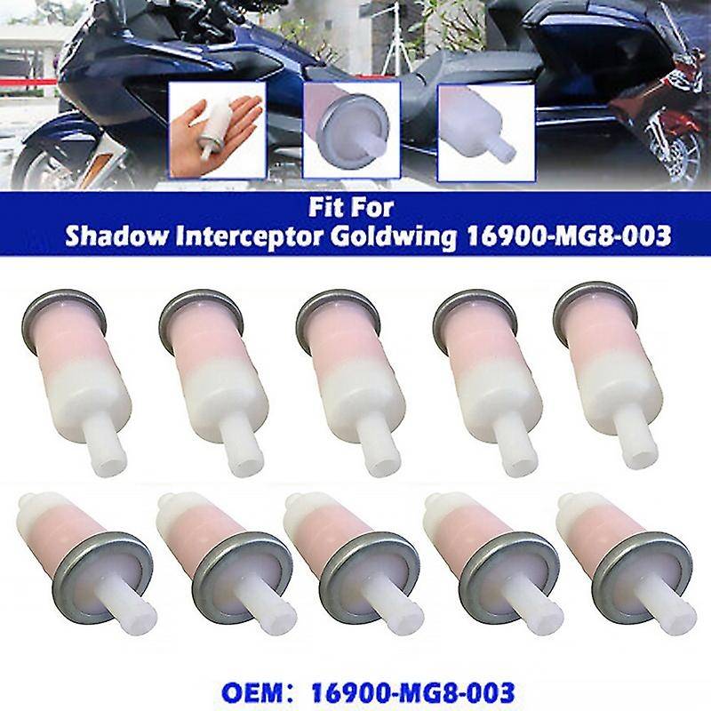 10Pcs 3/8Inch 10MM Motorcycle Fuel Filter for CBR600 VT750 600 VT1100 16900-MG8-003 49019-105