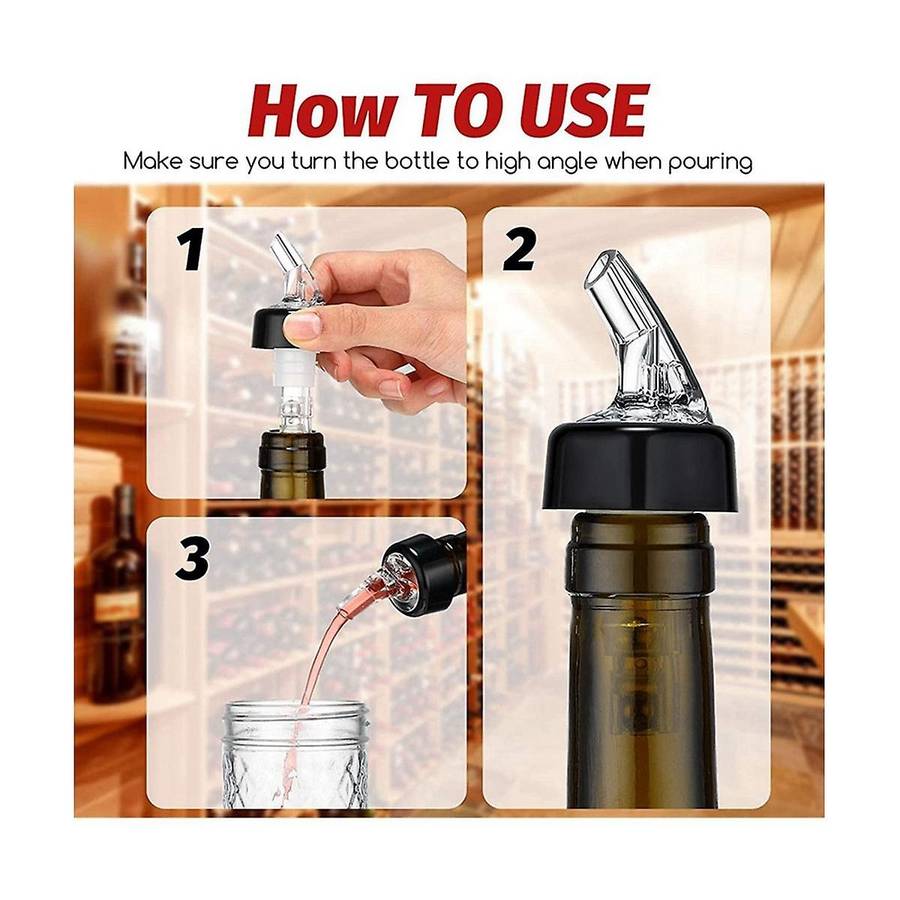 10Pcs Automatic Measured Bottle Pourer, Spout Bottle Pourer with Tail and , Liquor Bottle Pourers 1