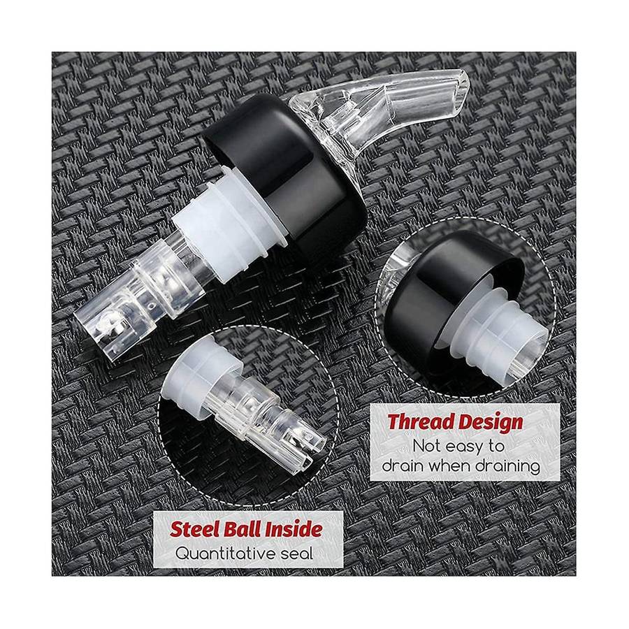 10Pcs Automatic Measured Bottle Pourer, Spout Bottle Pourer with Tail and , Liquor Bottle Pourers 1