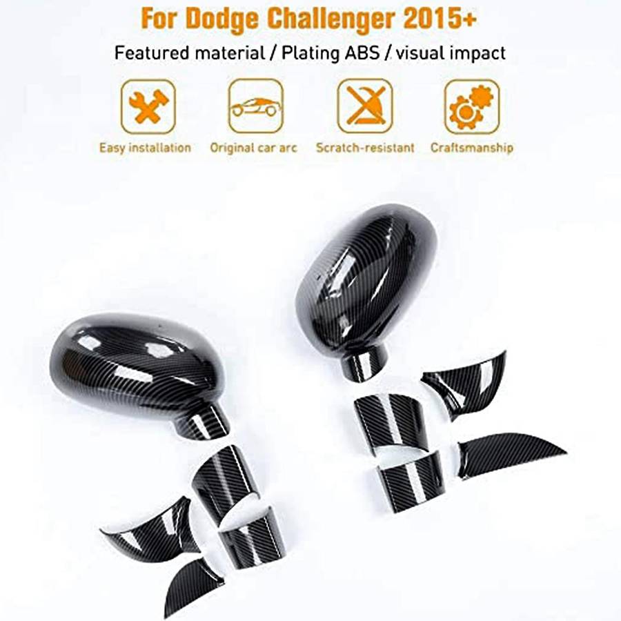 10PCS Car Side Mirror Cover Decals Rearview Mirrors Trim Sticker Accessories for 2009-2020