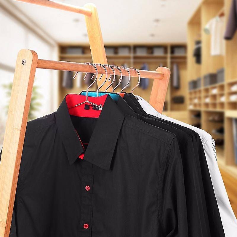 10Pcs Copper Gold Metal Clothes Shirts Hanger with Groove, Heavy Duty Strong Coats Hanger, Suit Hang