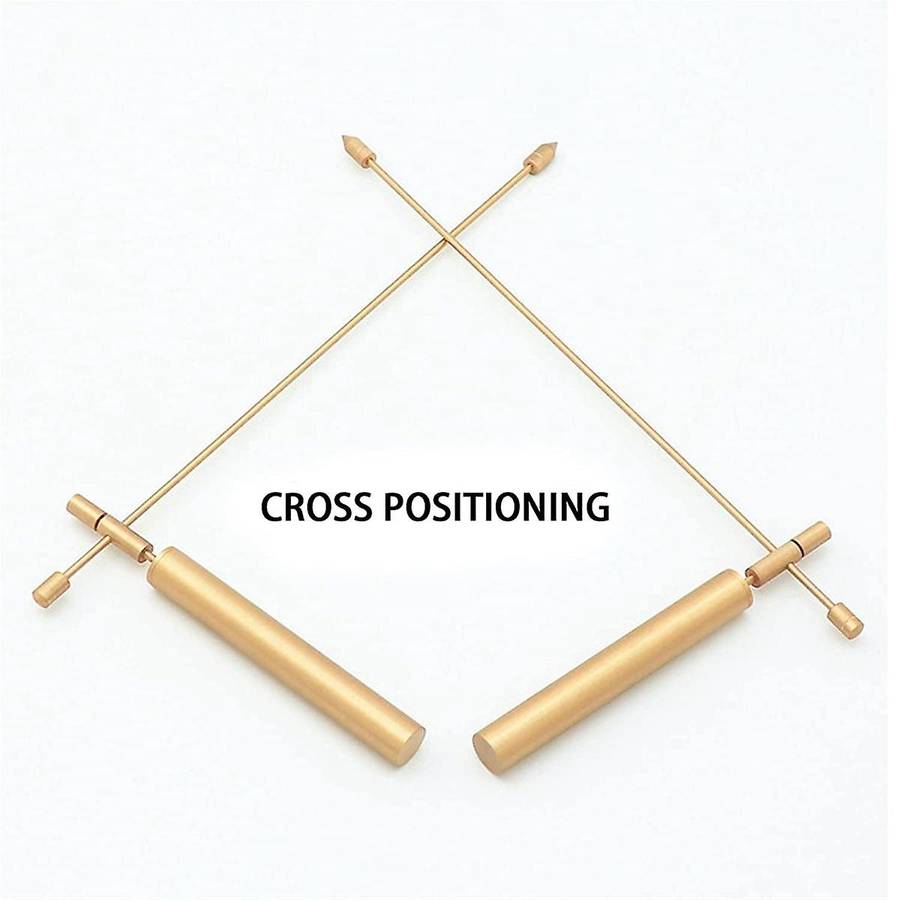 11.8In Lenght Dowsing Rod Copper Practical Handle Dowsing Rods Tools-2PC Divining Rods for Divining