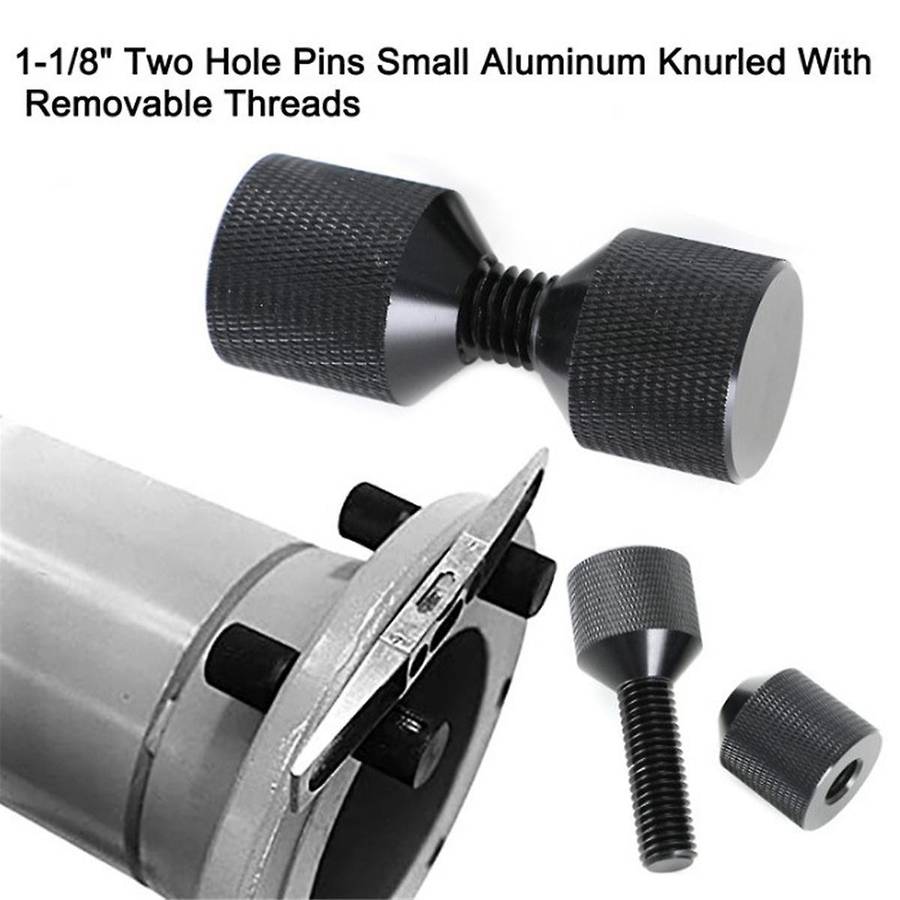 1-1/8inch Two Hole Pins Aluminum Construction 2 Hole Flange Alignment Pin with Anodized Oxide Black
