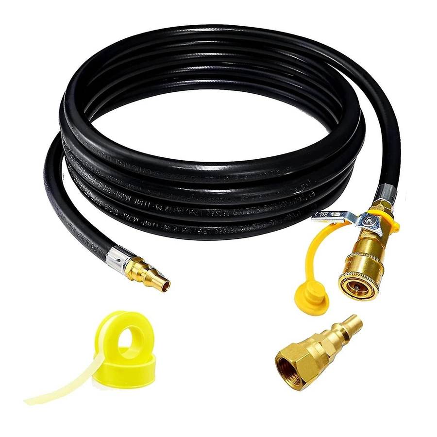 12 Ft Quick Connect Propane Hose for Rv to Grill, with 1/4 Inch Quick Key Connect Plug X 3/8 Inch Fe