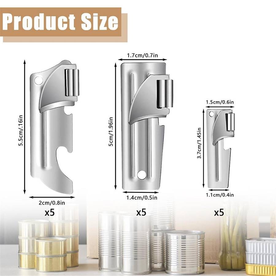 12 Pieces Can Openers, Camping Can Openers with Key Rings, P-38, P-51 and P-57 Stainless Steel, Port