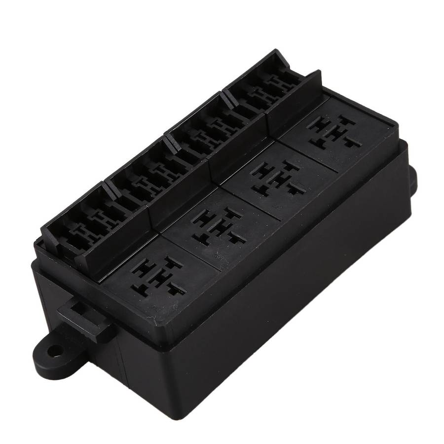 12 Way Blade Fuse Holder Box with Spade Terminals for Car Truck Trailer and Boat