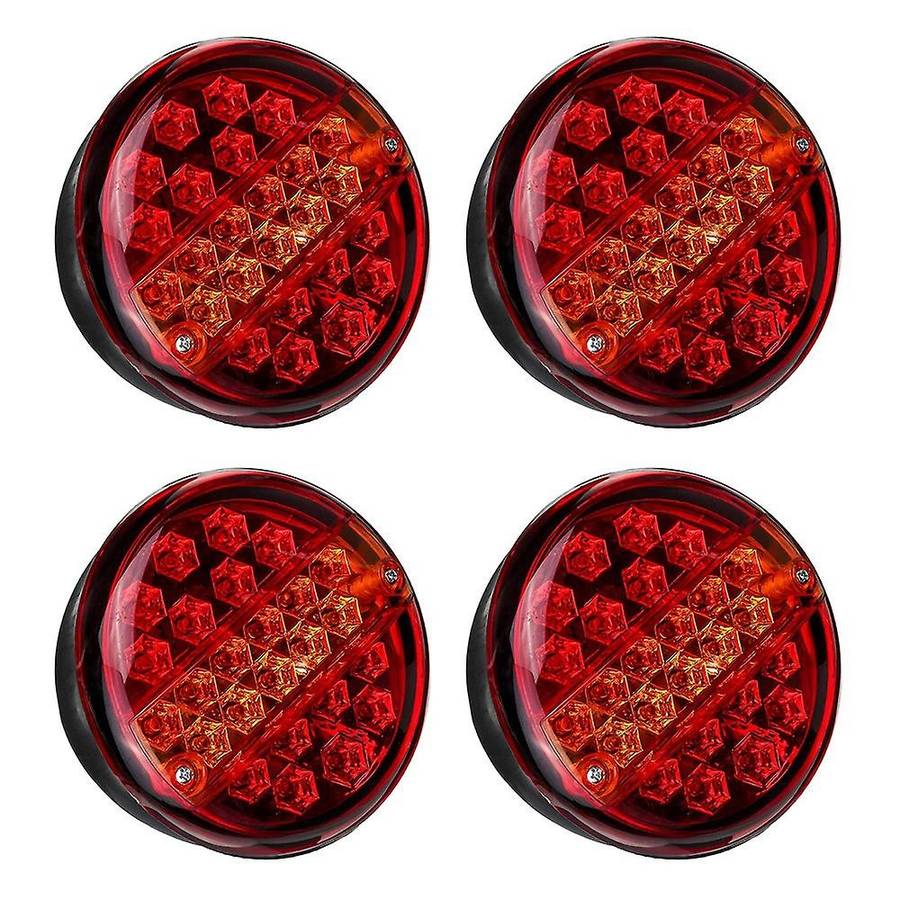 12-24V 6.1 Inch 25LED Car Trailer Tail Light Turn Signal Lamp Round Brake Light Indicator Caravan Lo