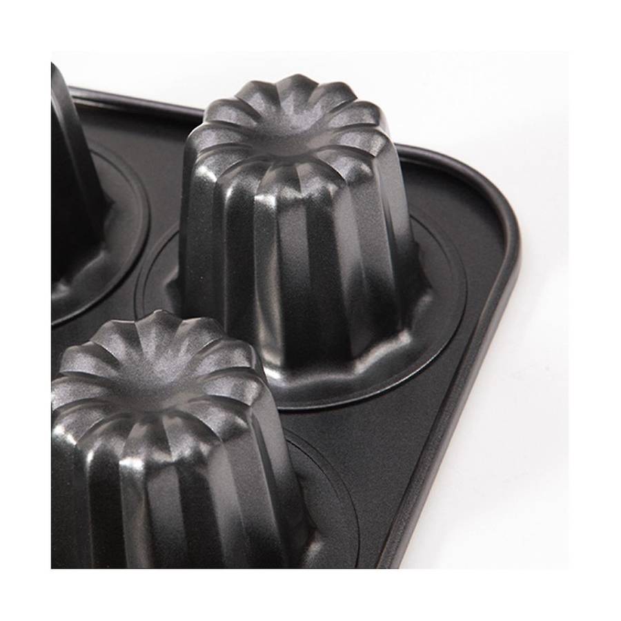 12-cavity Canele Mold Cake Pan Non-stick Canele Muffin Bakeware Cupcake Pan for Oven Baking Pudding
