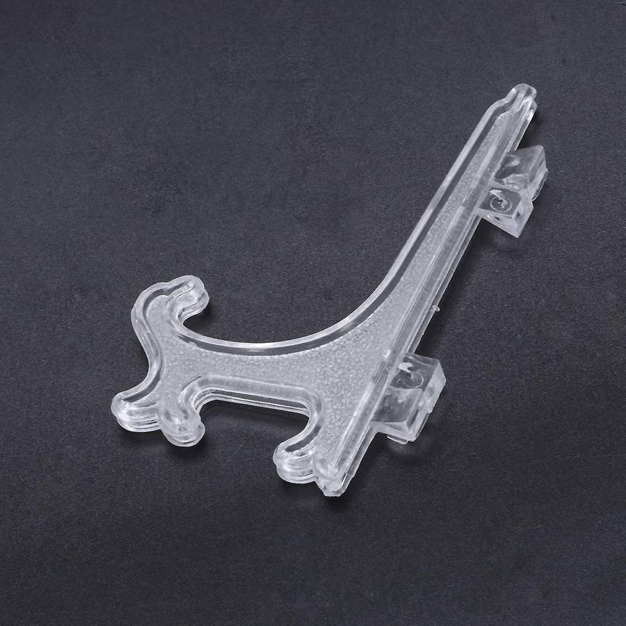 12pcs 3 Inch Plastic Easels Or Plate Holders Display Dinner Plate (transparent)