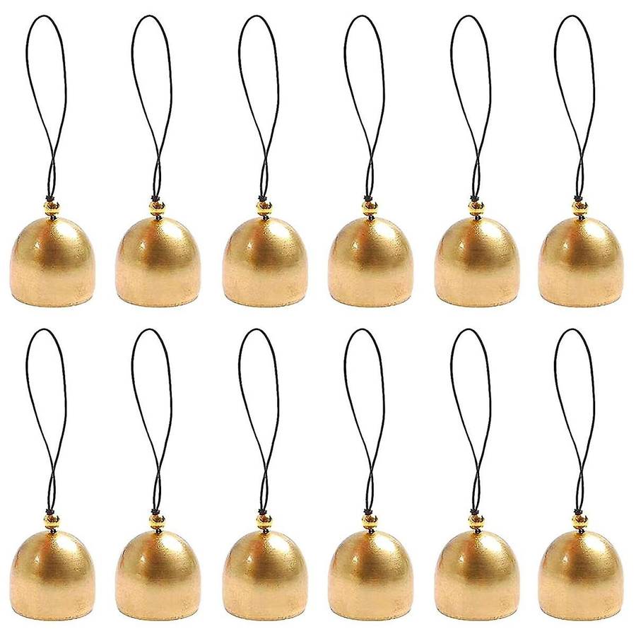 12pcs Bell Jingle Mini Metal Small Cowbell Decorative Ornament Vintage Pet Bell Ornaments Bell Wind
